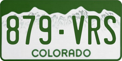 CO license plate 879VRS