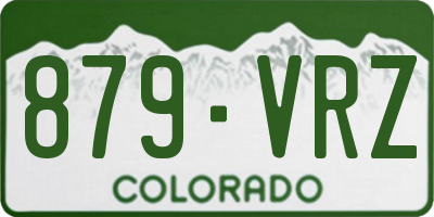 CO license plate 879VRZ