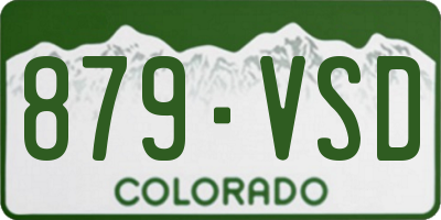 CO license plate 879VSD