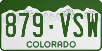 CO license plate 879VSW