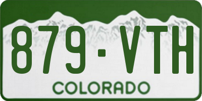 CO license plate 879VTH