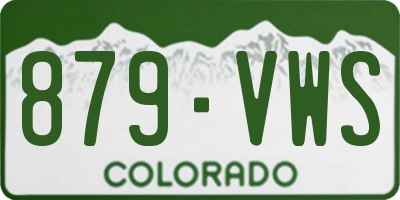 CO license plate 879VWS