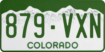 CO license plate 879VXN