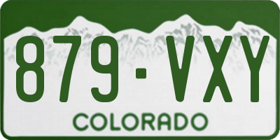 CO license plate 879VXY