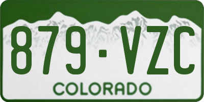 CO license plate 879VZC