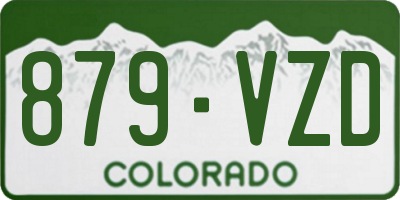 CO license plate 879VZD