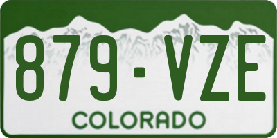 CO license plate 879VZE