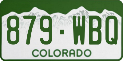CO license plate 879WBQ