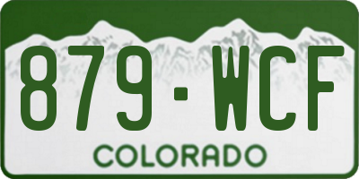 CO license plate 879WCF