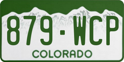 CO license plate 879WCP
