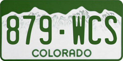 CO license plate 879WCS