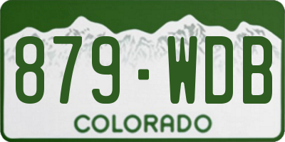 CO license plate 879WDB