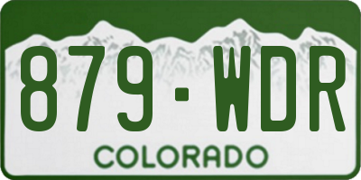 CO license plate 879WDR