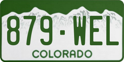 CO license plate 879WEL