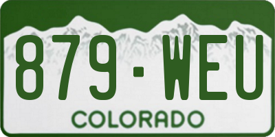 CO license plate 879WEU