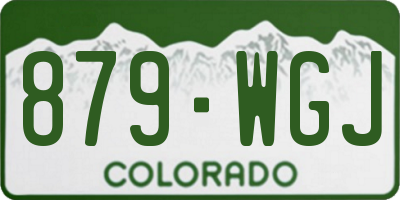 CO license plate 879WGJ