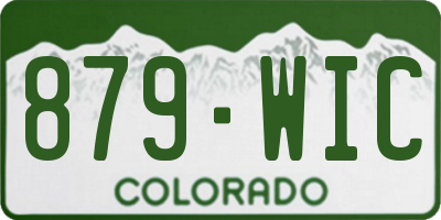 CO license plate 879WIC