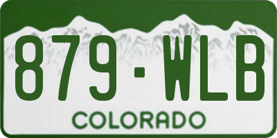 CO license plate 879WLB