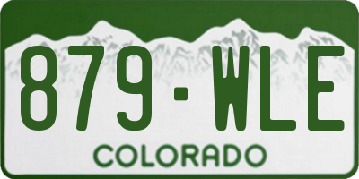 CO license plate 879WLE