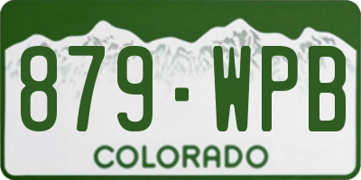CO license plate 879WPB