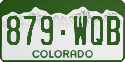 CO license plate 879WQB