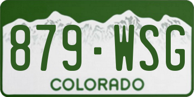 CO license plate 879WSG
