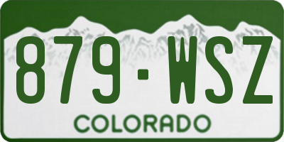 CO license plate 879WSZ