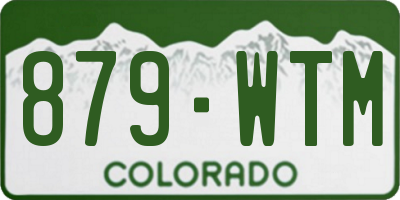 CO license plate 879WTM