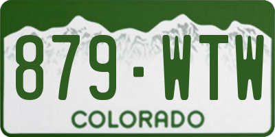 CO license plate 879WTW