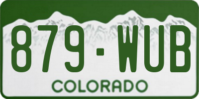 CO license plate 879WUB
