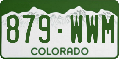CO license plate 879WWM