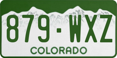 CO license plate 879WXZ