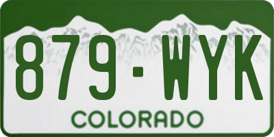 CO license plate 879WYK