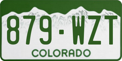 CO license plate 879WZT