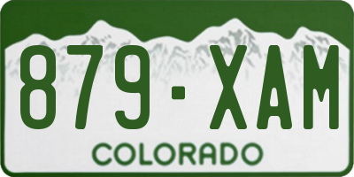 CO license plate 879XAM
