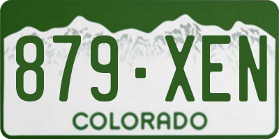 CO license plate 879XEN