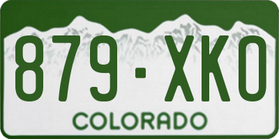 CO license plate 879XKO