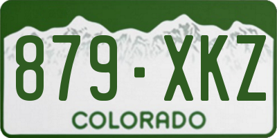 CO license plate 879XKZ