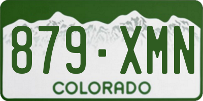 CO license plate 879XMN