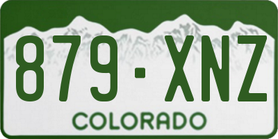 CO license plate 879XNZ