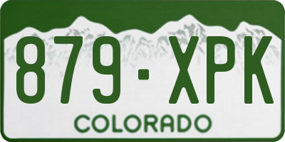 CO license plate 879XPK