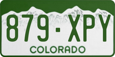 CO license plate 879XPY
