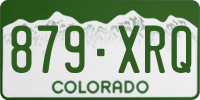 CO license plate 879XRQ