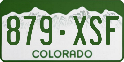 CO license plate 879XSF