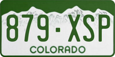 CO license plate 879XSP