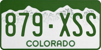 CO license plate 879XSS