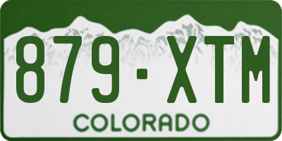 CO license plate 879XTM
