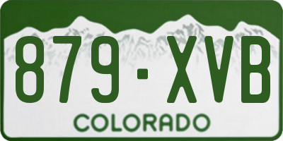 CO license plate 879XVB
