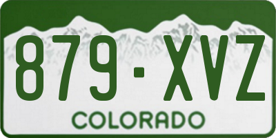 CO license plate 879XVZ