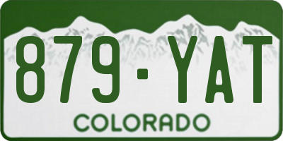 CO license plate 879YAT